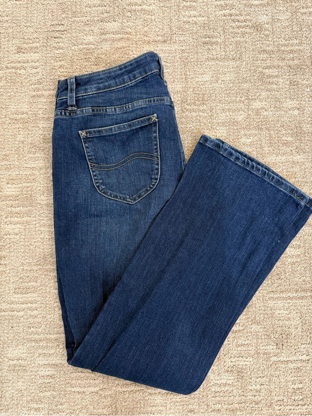 Lee’s Classic Dark Blue Women's Jeans - Comfort Stretch Bootcut size 12